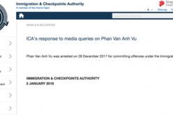 Singapore tạm giữ người mang tên “Phan Van Anh Vu”