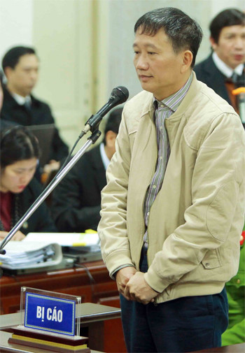 Ông Trịnh Xuân Thanh tại TAND Hà Nội. Ảnh: TTXVN