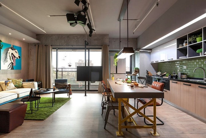 thiet ke can ho 122m2 co phong bep lon hinh 3