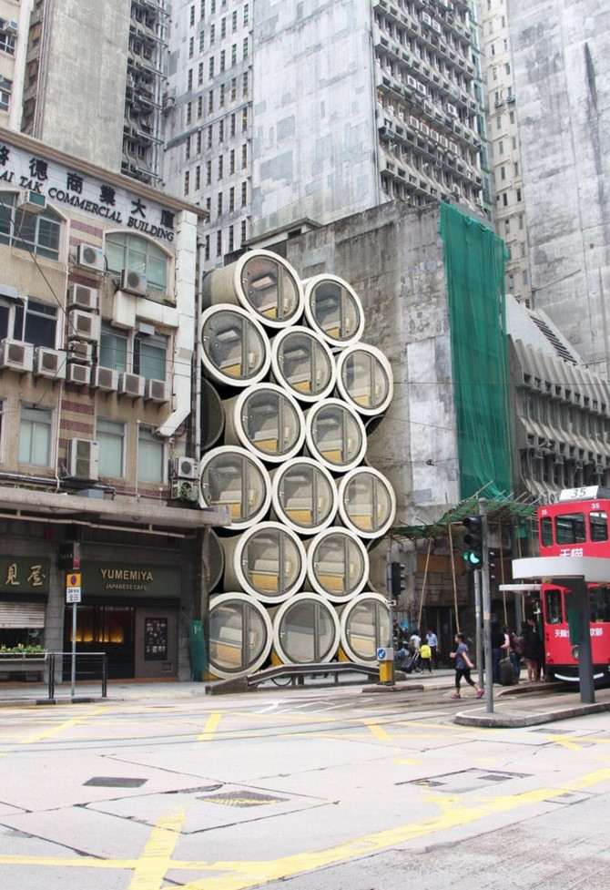 Nhà 'ống cống' giá 15.000 USD tại Hong Kong