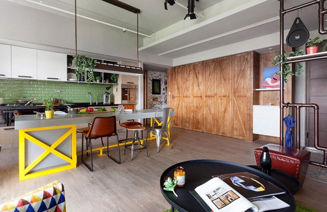 thiet ke can ho 122m2 co phong bep lon hinh 6