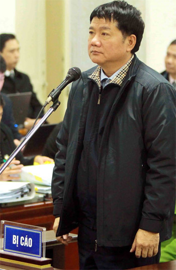 Ông Đinh La Thăng tại phiên toà. Ảnh: TTXVN