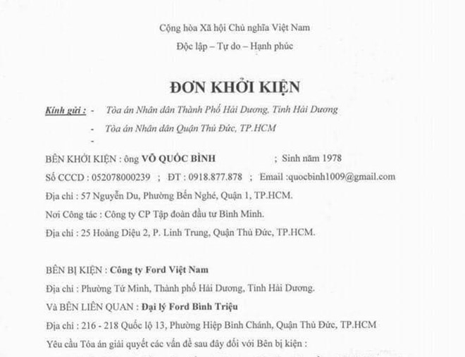 Khach hang kien Ford Viet Nam vi xe gap loi hop so hinh anh 1