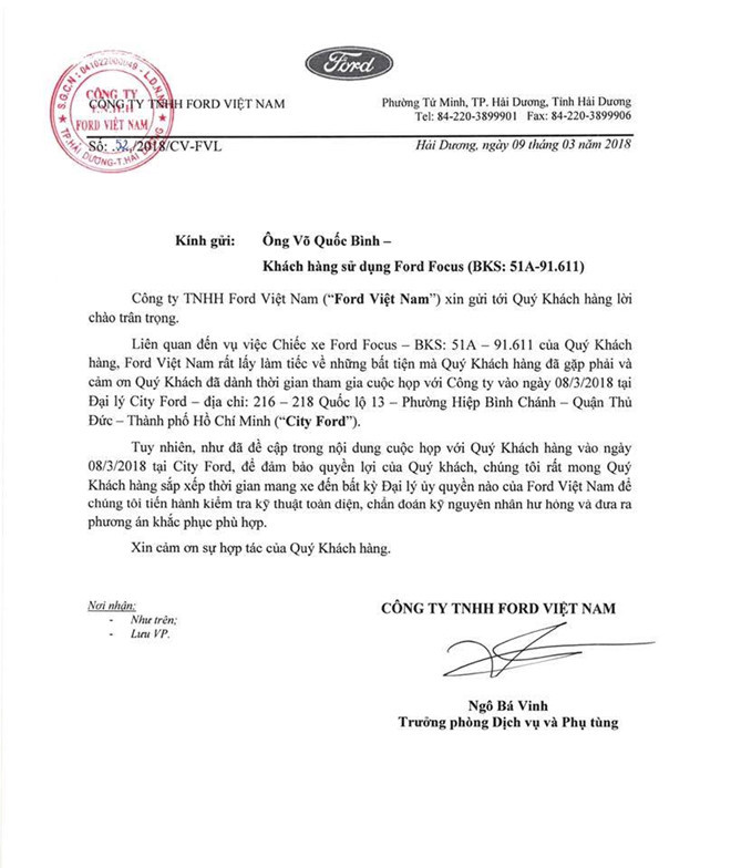 Ford Viet Nam chua nhan duoc thong tin vu kien tu toa an hinh anh 2