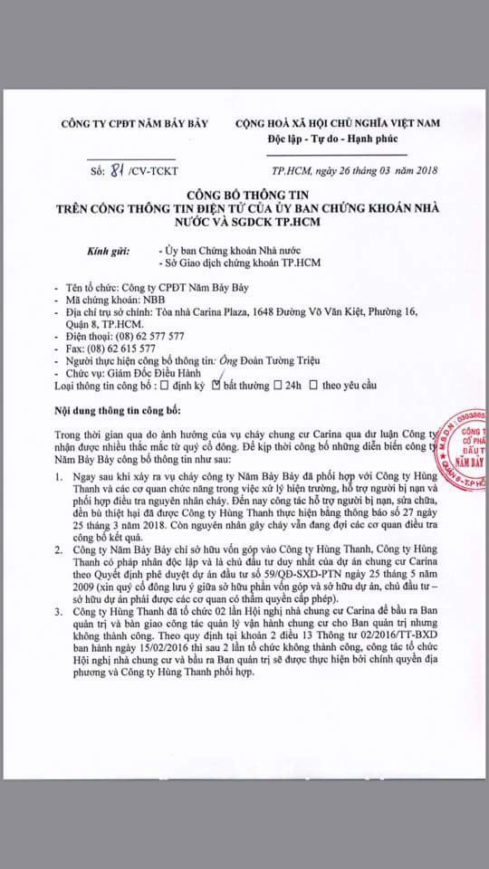 Lộ bằng chứng NBB l&agrave; chủ đầu tư thực sự dự &aacute;n chung cư Carina - Ảnh 1.