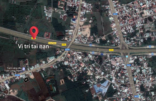 Vị trí xảy ra tai nạn liên hoàn.
