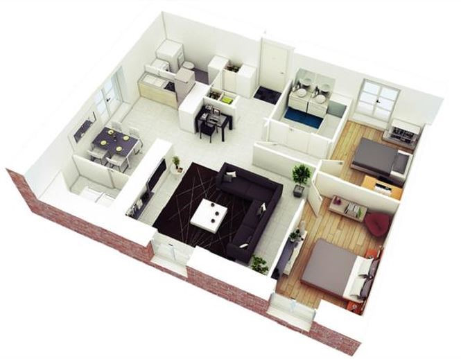 Những mẫu nh&agrave; 1 tầng đẹp dưới 500 triệu cho vợ chồng trẻ &iacute;t tiền - ảnh 5