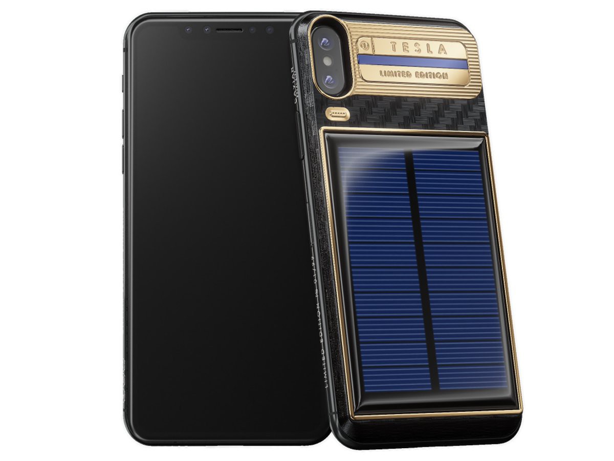iPhone X Tesla dùng pin năng lượng mặt trời giá hơn 4.000 USD - Ảnh 1. iPhone X Tesla dùng pin năng lượng mặt trời giá hơn 4.000 USD - Ảnh 1.