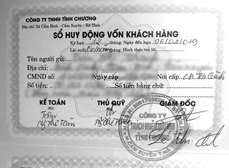 Cảnh báo tín dụng đen núp bóng doanh nghiệp phát hành sổ tiết kiệm - Ảnh 2. Cảnh báo tín dụng đen núp bóng doanh nghiệp phát hành sổ tiết kiệm - Ảnh 2.