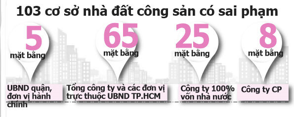 Hàng loạt sai phạm nhà đất công ở TP.HCM - ảnh 1