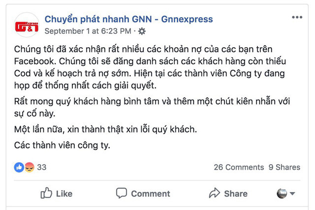 600 shop nguy cÆ¡ mất trắng 5,5 tá»· cho công ty giao hà ng GNN: Dịch vụ ship COD tiá»m ẩn nhiá»u rá»§i ro - Ảnh 1.
