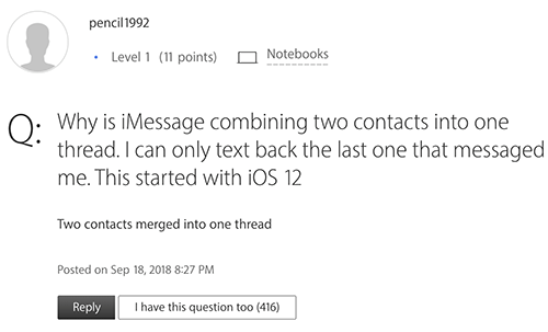 Hà ng trăm ngưá»i cho biết há» cÅ©ng gặp vấn đỠvá»›i iMessage trên iOS 12.