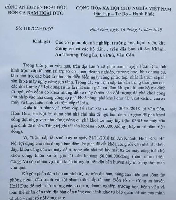 Nỗi lo trộm cắp ở