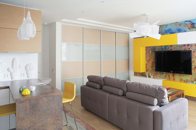 C&aacute;ch sử dụng m&agrave;u sắc gi&uacute;p căn hộ vỏn vẹn 25m&sup2; n&agrave;y đẹp đến bất ngờ - Ảnh 6.