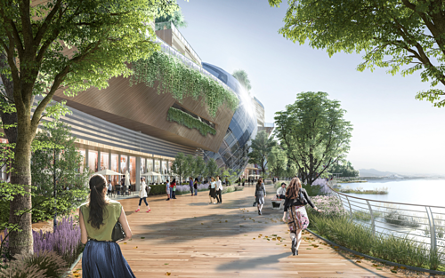 Kh&ocirc;ng gian xanh mở rộng biến khu vực waterfront th&agrave;nh một điểm đến vui chơi giải tr&iacute; cao cấp với c&aacute;c hoạt động s&ocirc;i nổid&agrave;nh cho cả kh&aacute;ch du lịch v&agrave; người d&acirc;n địa phương.