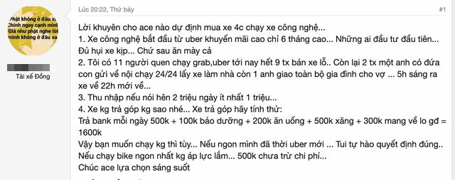 Tài xế chạy taxi công nghệ phơi bày thực tế khắc nghiệt: Ngày kiếm 1 triệu đồng nhưng chi phí lên tới 1,3 triệu, ai vào sau đều “ăn mày cả” - Ảnh 2. Tài xế chạy taxi công nghệ phơi bày thực tế khắc nghiệt: Ngày kiếm 1 triệu đồng nhưng chi phí lên tới 1,3 triệu, ai vào sau đều “ăn mày cả” - Ảnh 2.