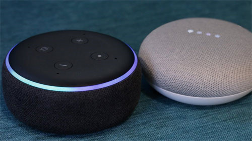 Bán chạy tại Mỹ nhưng Echo Dot 3 của Amazon (màu đen) thất thế trước Google Home Mini tại Việt Nam.