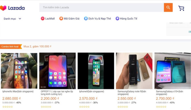Mua dien thoai tren Lazada, nhan duoc ly nuoc, hang gia hinh anh 2 