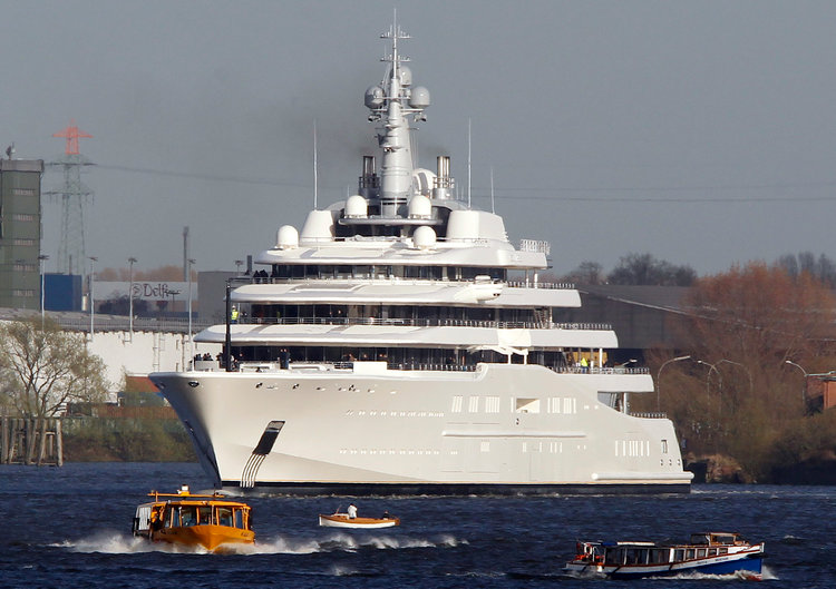 The .9 billion Eclipse yacht was delivered to Russian billionaire Roman Abramovich in 2010.