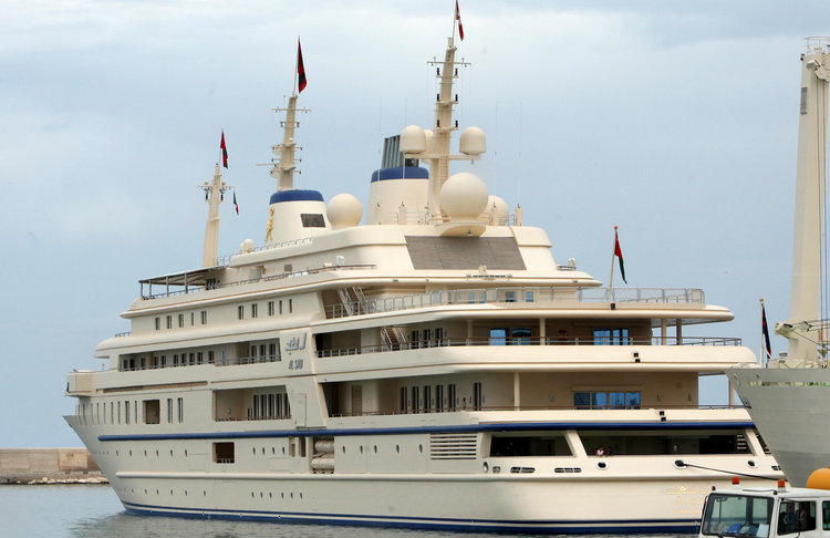The 0 million Al Said yacht was built for the Sultan of Oman in 2008.