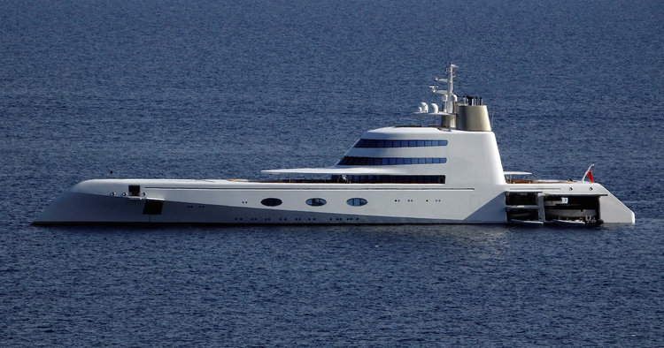 Russian tycoon Andrey Melnichenko owns Motor Yacht A, which is worth 0 million.