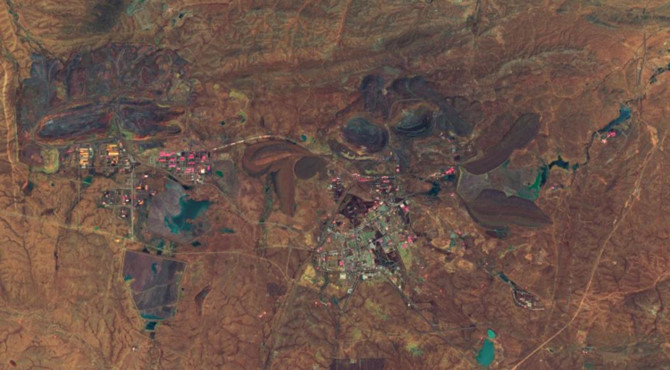 Quang c&aacute;&ordm;&pound;nh m&aacute;&raquo; khai kho&Atilde;&iexcl;ng B&aacute;&ordm;&iexcl;ch V&Atilde;&cent;n Ng&aacute;&ordm;&iexcl;c B&Atilde;&iexcl;c t&aacute;&raquo;&laquo; v&aacute;&raquo;‡ tinh gi&Atilde;&iexcl;m s&Atilde;&iexcl;t, ng&Atilde;&nbsp;y 16/8/2019. &aacute;&ordm;&cent;nh: EU/Copernicus Sentinel.