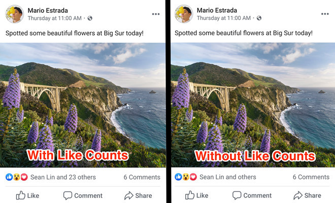 Facebook bat dau an so luot like bai viet hinh anh 2