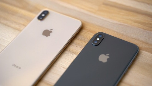 Logo Apple tr&Atilde;&ordf;n iPhone XS.