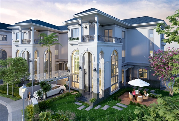 Sol Villas: Đẳng cấp triệu đô đến từ kiến trúc tân cổ điển 101 căn biệt thự của Sol Villlas là sự kết hợp của phong cách cổ điển uy nghi bề thế và nét khỏe khoắn của phong cách hiện đại.