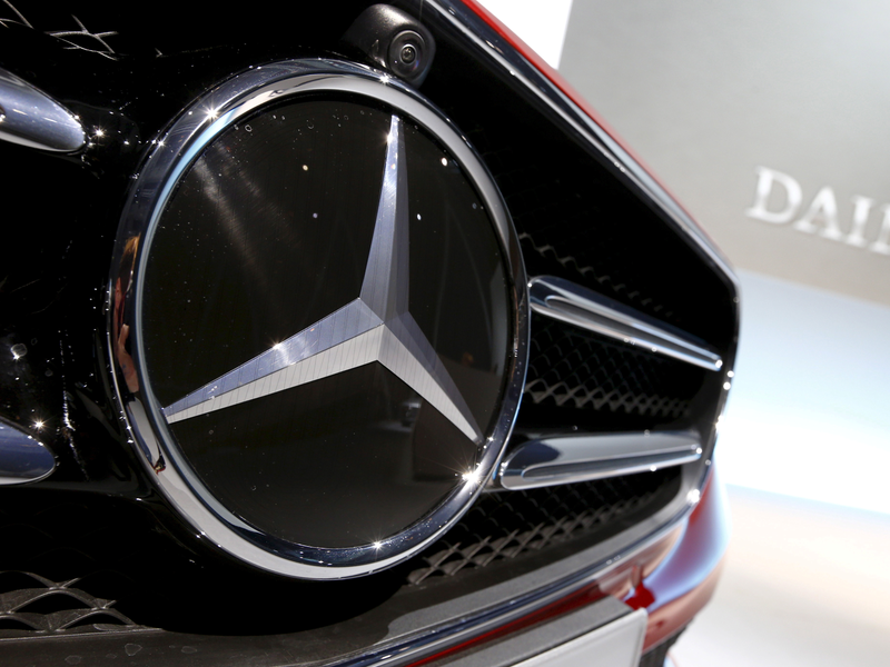 FILE PHOTO: The Mercedes-Benz logo is seen before the company