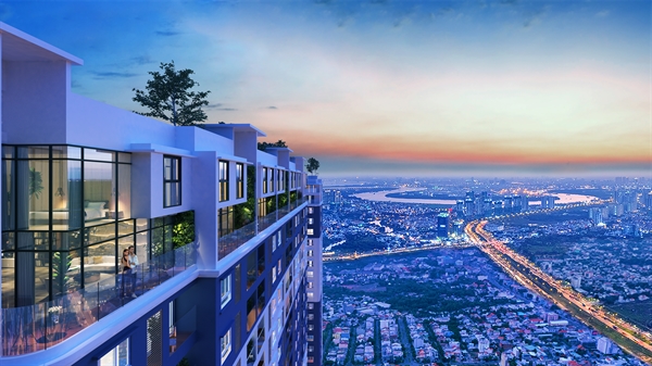 An cư tại C-Sky View, cư d&acirc;n thư th&aacute;i ngắm nh&igrave;n trọn vẹn cảnh quan TP Thủ Dầu Một.