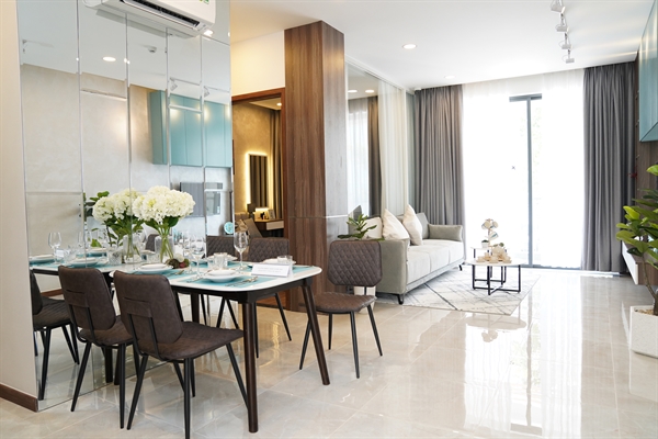“Phố Tây” Bình Dương thu hút người thành đạt an cư Không gian sống hiện đại và thoáng đãng của căn hộ C-Sky View.