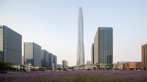  T&ograve;a nh&agrave; chọc trời CTF Finance Centre tại Thi&ecirc;n T&acirc;n, với chiều cao 535m, l&agrave; t&ograve;a nh&agrave; chọc trời cao nhất thế giới được ho&agrave;n th&agrave;nh trong năm 2019.