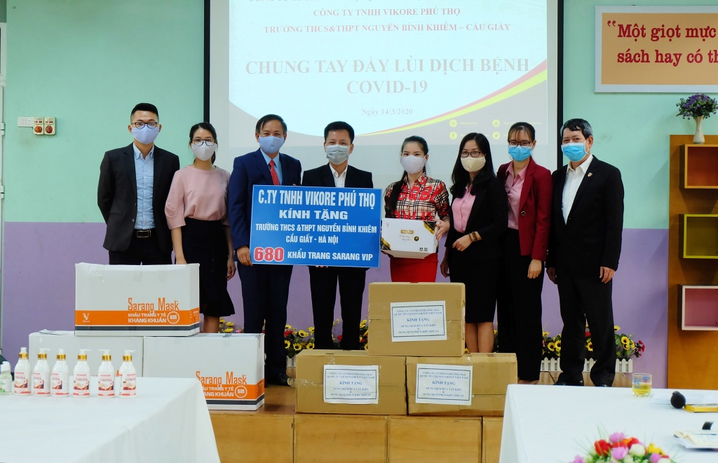 cong ty tnhh vikore phu tho tang hang trieu khau trang cao cap 6m chung tay phong chong dich covid 19