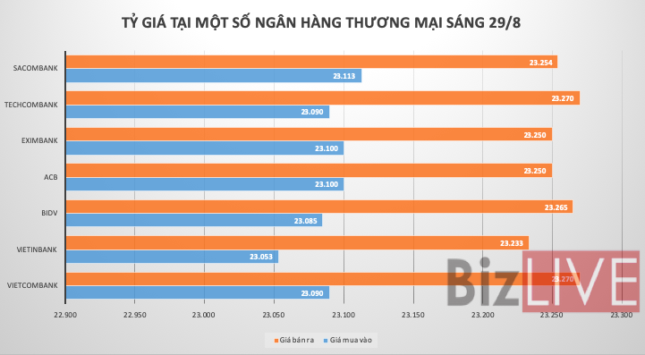 Ngân hàng Nhà nước vẫn giữ nguyên giá mua vào USD