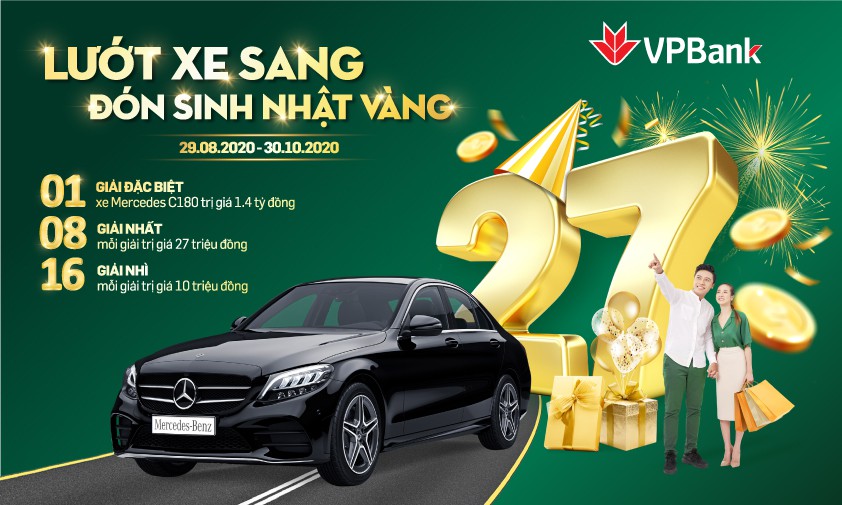 Chỉ còn chưa đầy 2 tuần để trúng Mercedes siêu sang từ VPBank