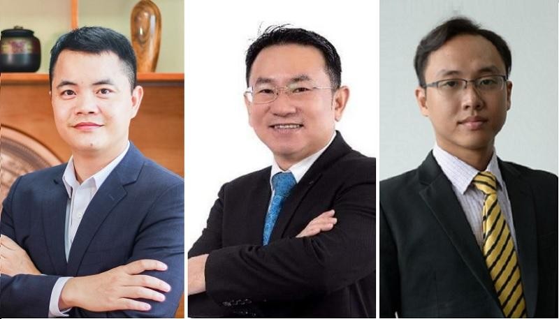 Từ trái qua: ông Đặng Trần Phục, ông Trương Hiền Phương, ông Nguyễn Thanh Lâm
