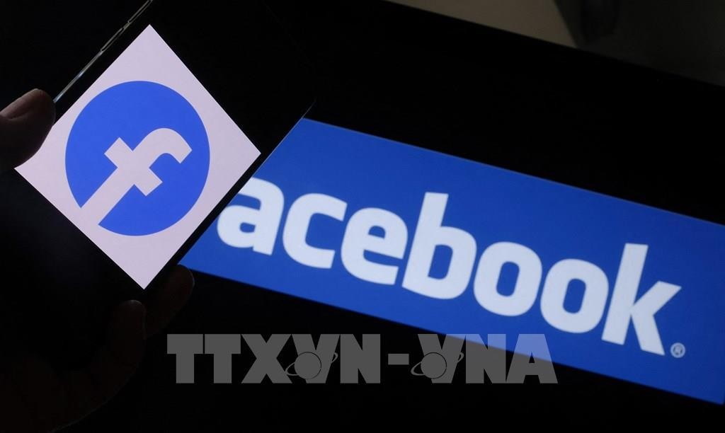 Biểu tượng của mạng xã hội Facebook . Ảnh: AFP/TTXVN