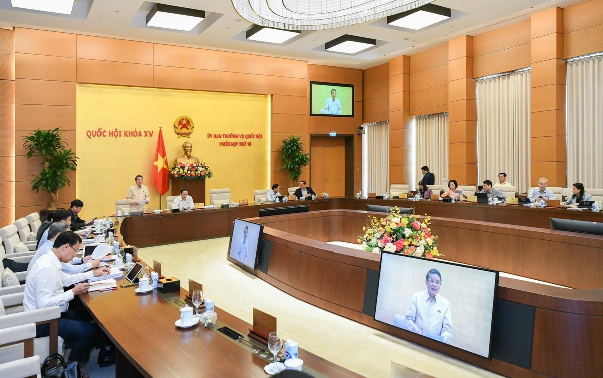 Phiên họp của Ủy ban Thường vụ Quốc hội - Ảnh: Quốc hội