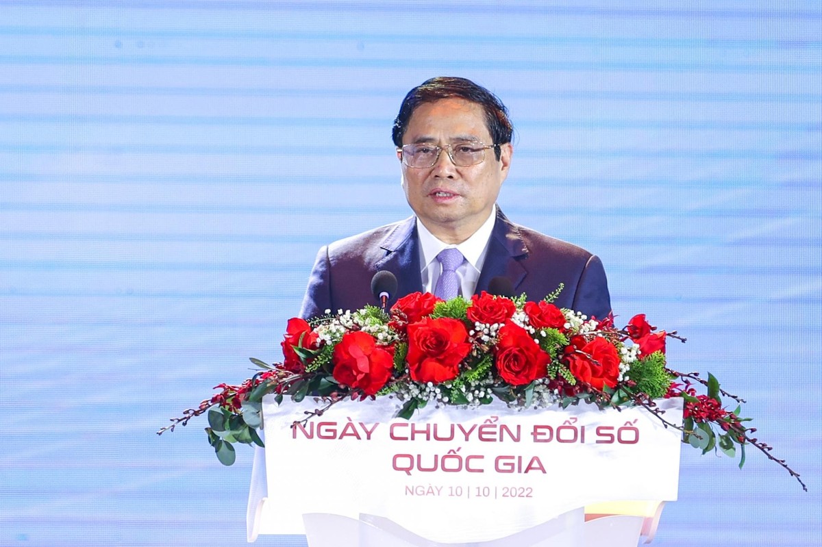 Thủ tướng Phạm Minh Chính phát biểu tại Ngày Chuyển đổi số quốc gia 2022