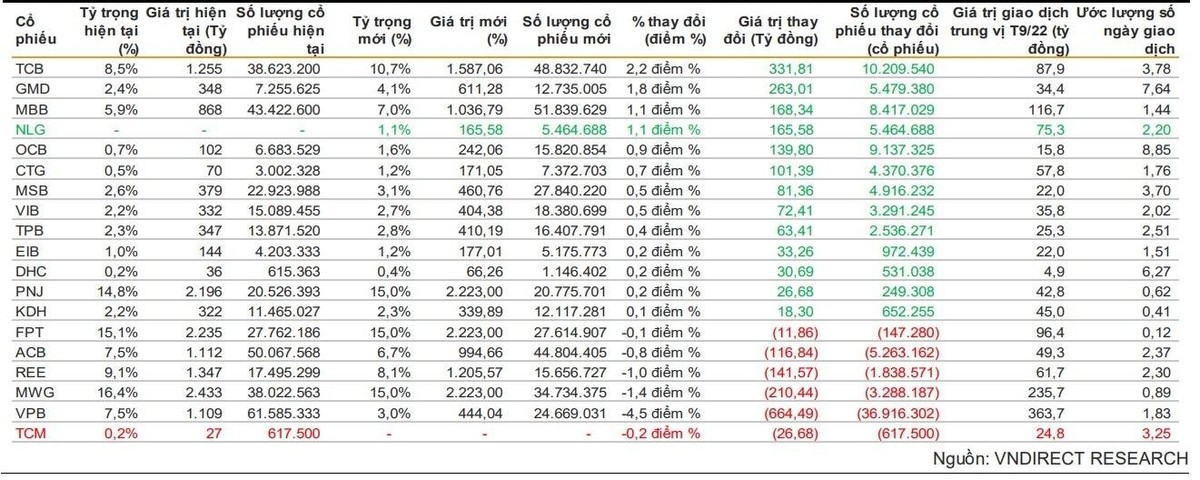 VNDIRECT: TCM có thể bị loại khỏi VNDiamond, thêm mới NLG