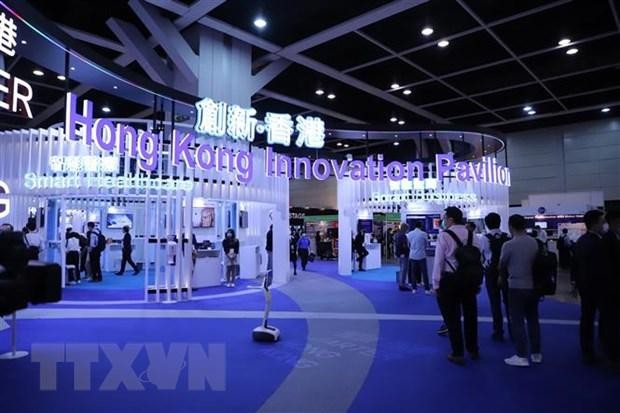 Hội chợ công nghệ tại Hong Kong. (Ảnh: Mạc Luyện/TTXVN)