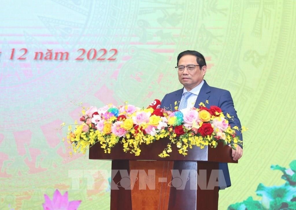 Thủ tướng Phạm Minh Chính phát biểu. Ảnh: Phạm Hậu - TTXVN