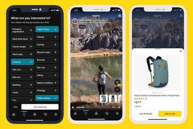 Amazon ra mắt chức năng mua sắm Inspire. Ảnh: Amazon.