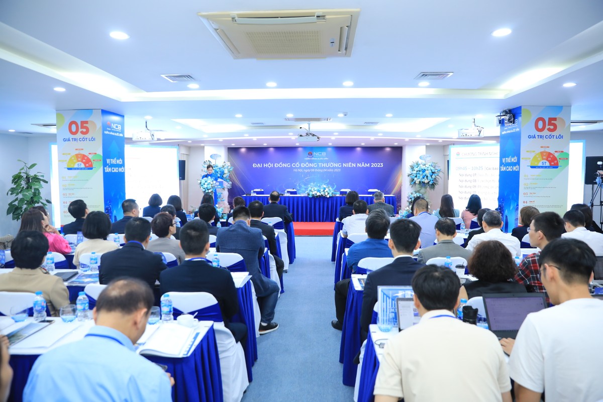 Toàn cảnh cuộc họp ĐHĐCĐ thường niên năm 2023 của NCB.