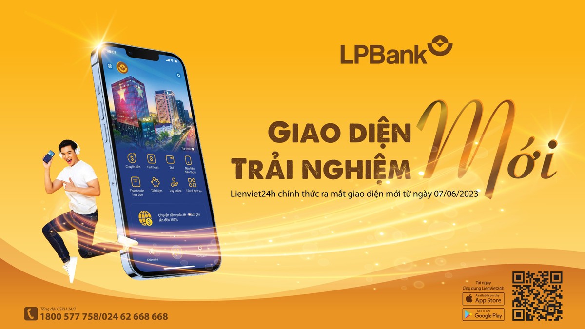 LPBank ra mắt ứng dụng Lienviet24h phiên bản mới với giao diện mới hiện đại.