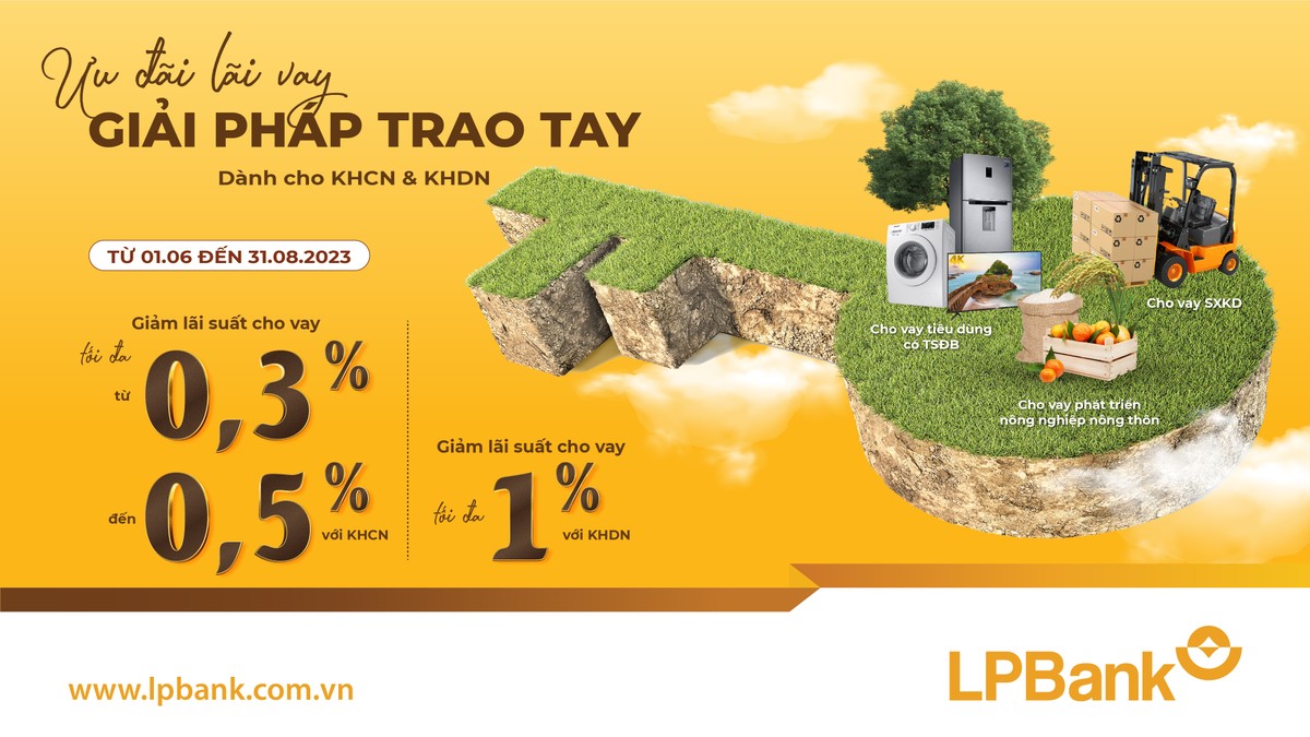 Với tổng quy mô lên tới 104.000 tỷ đồng, mức lãi suất giảm lên tới 1%. Hình minh họa, nguồn: LPBank