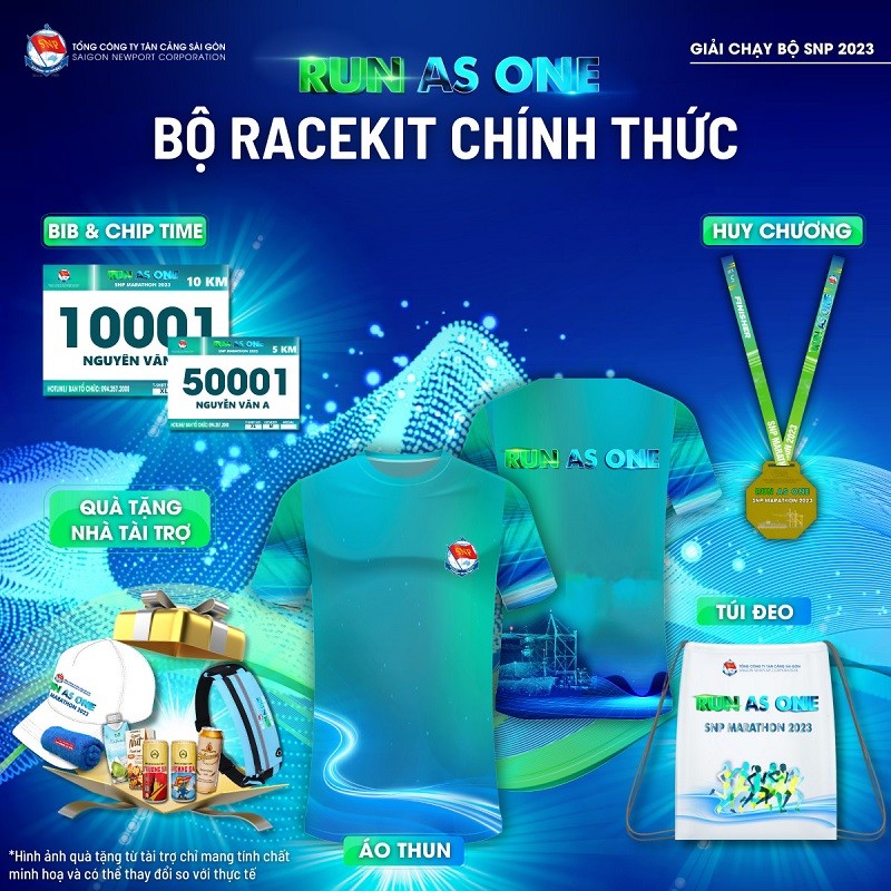 Bộ Racekit chính thức tại Giải chạy bộ SNP 2023 - RUN AS ONE